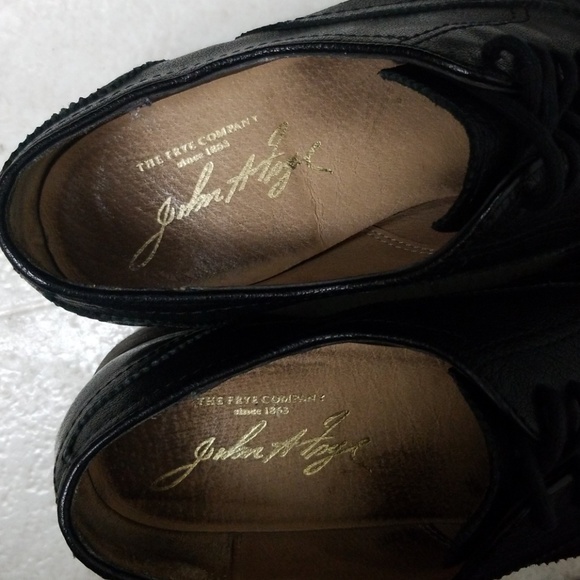 FRYE Black Leather Wingtip Oxford Lace Up Shoes - Picture 6 of 6